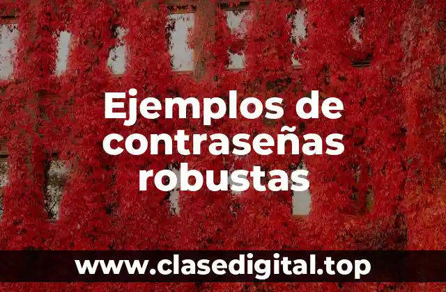 Ejemplos de contraseñas robustas