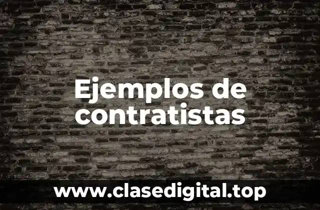 Ejemplos de contratistas