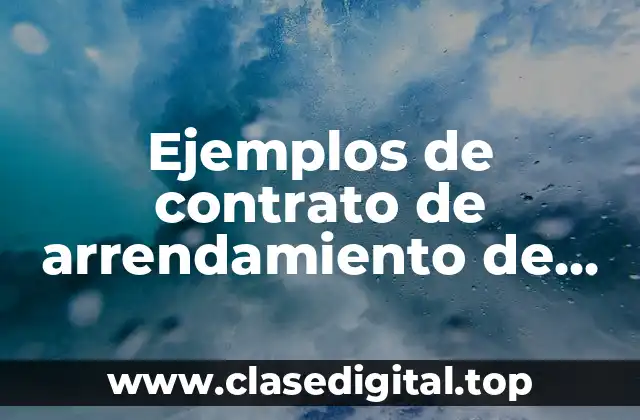 Ejemplos de contrato de arrendamiento de concesión de taxi