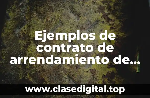 Ejemplos de contrato de arrendamiento de permuta