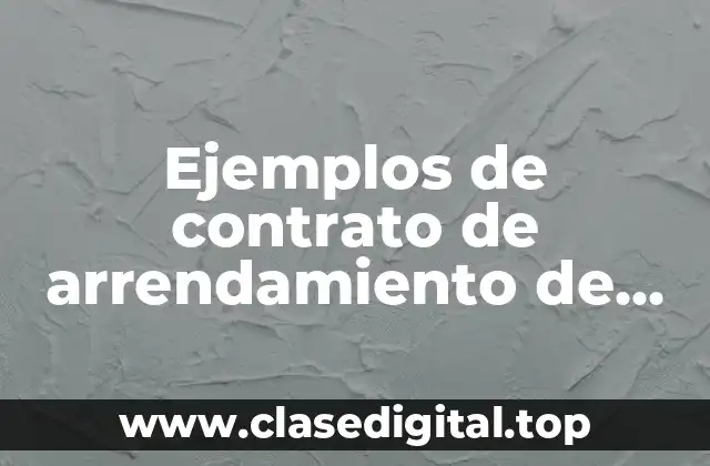 Ejemplos de contrato de arrendamiento de una moto