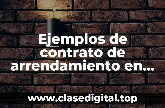 Ejemplos de contrato de arrendamiento en Colombia precio por piso