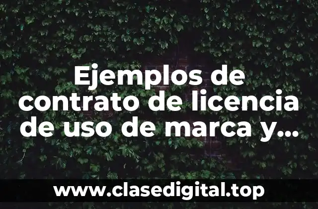 Ejemplos de contrato de licencia de uso de marca y Significado