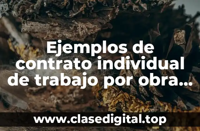 Ejemplos de contrato individual de trabajo por obra determinada