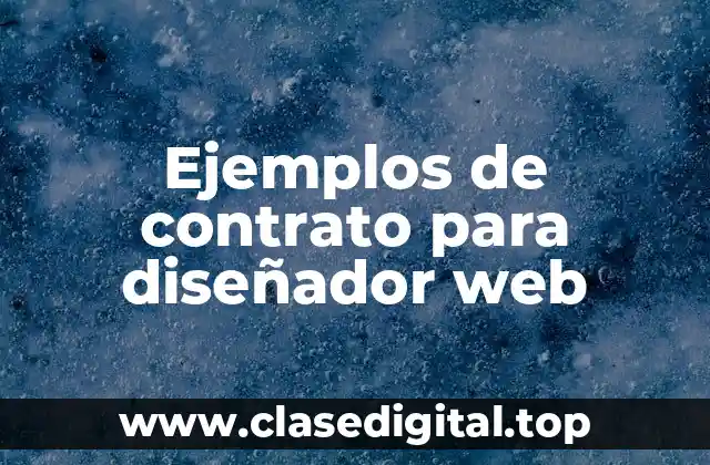 Ejemplos de contrato para diseñador web