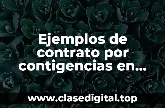 Ejemplos de contrato por contigencias en niños