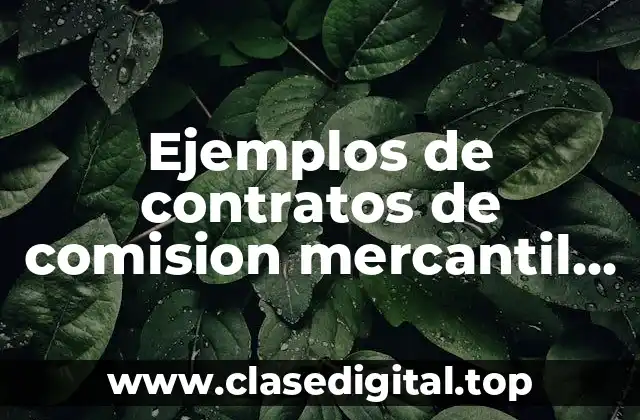 Ejemplos de contratos de comision mercantil de Avon