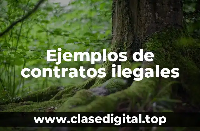 Ejemplos de contratos ilegales