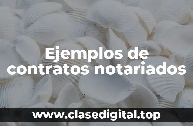 Ejemplos de contratos notariados