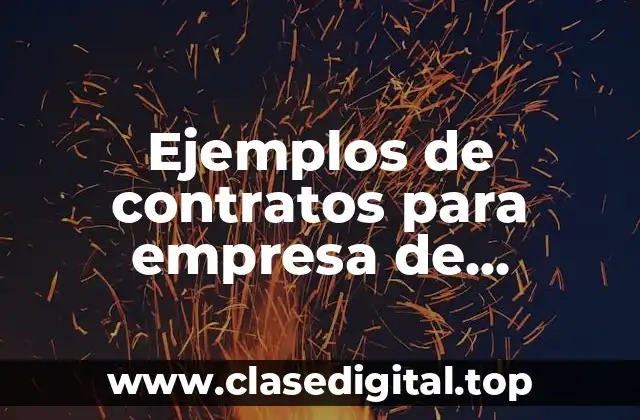 Ejemplos de contratos para empresa de transportes