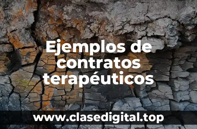Ejemplos de contratos terapéuticos
