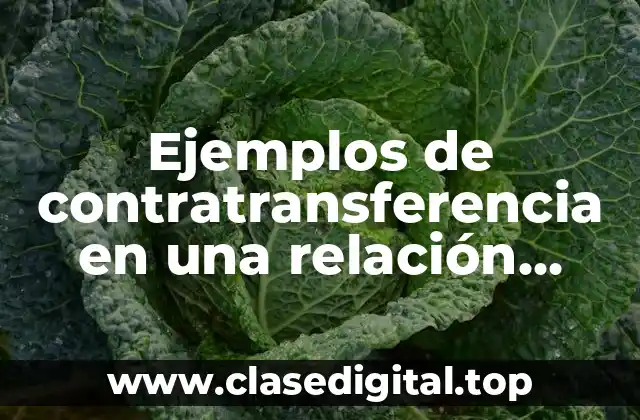 Ejemplos de contratransferencia en una relación terapéutica