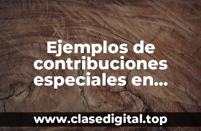 Ejemplos de contribuciones especiales en Ecuador