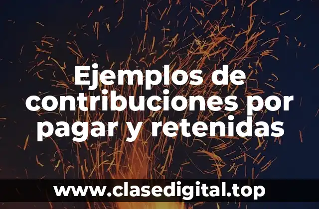 Ejemplos de contribuciones por pagar y retenidas