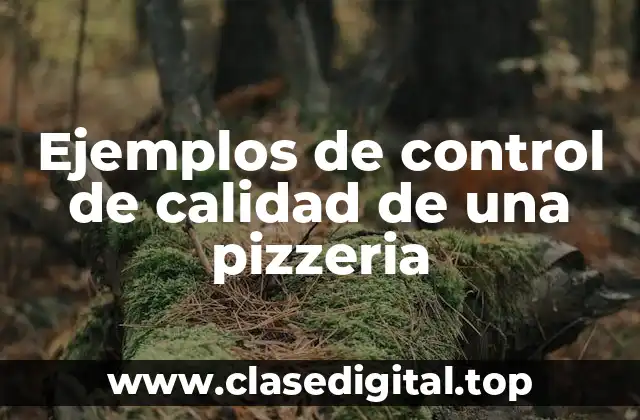 Ejemplos de control de calidad de una pizzeria