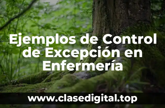 Ejemplos de Control de Excepción en Enfermería