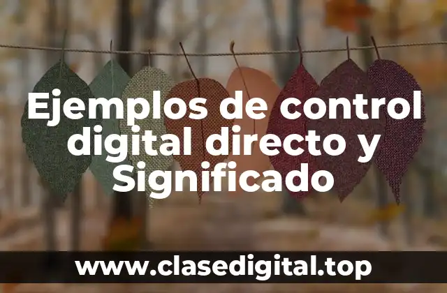 Ejemplos de control digital directo y Significado