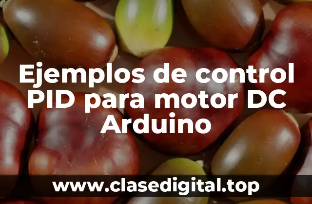Ejemplos de control PID para motor DC Arduino