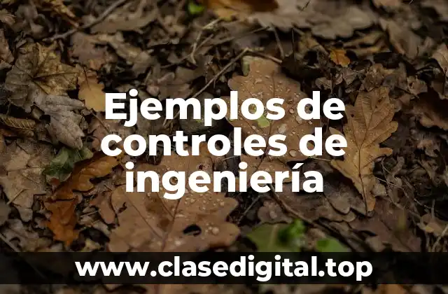 Ejemplos de controles de ingeniería