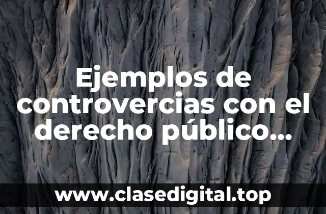 Ejemplos de controvercias con el derecho público constitucional y Significado