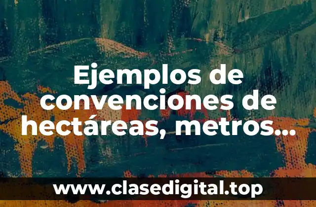 Ejemplos de convenciones de hectáreas, metros cuadrados y decametro cuadrados y Significado