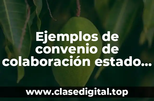 Ejemplos de convenios de colaboración entre el Estado de México y otras entidades