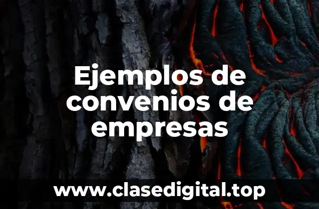 Ejemplos de convenios de empresas