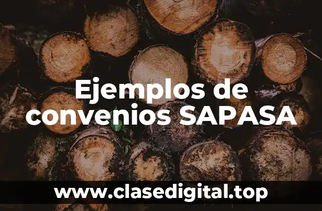 Ejemplos de convenios SAPASA