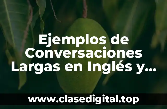 Ejemplos de Conversaciones Largas en Inglés y Significado