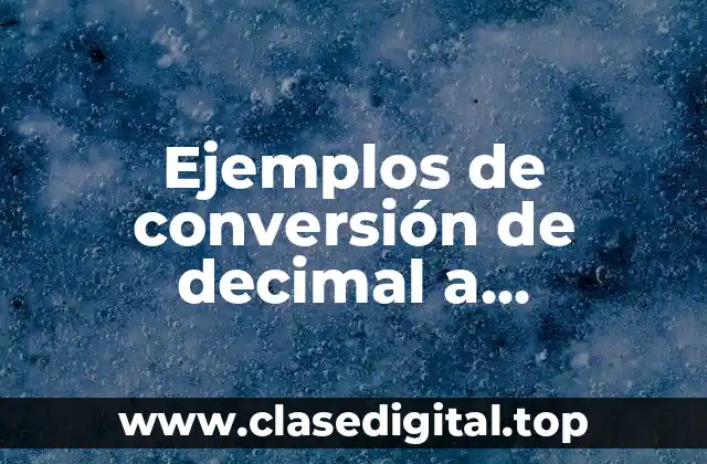 Ejemplos de conversión de decimal a hexadecimal en MATLAB