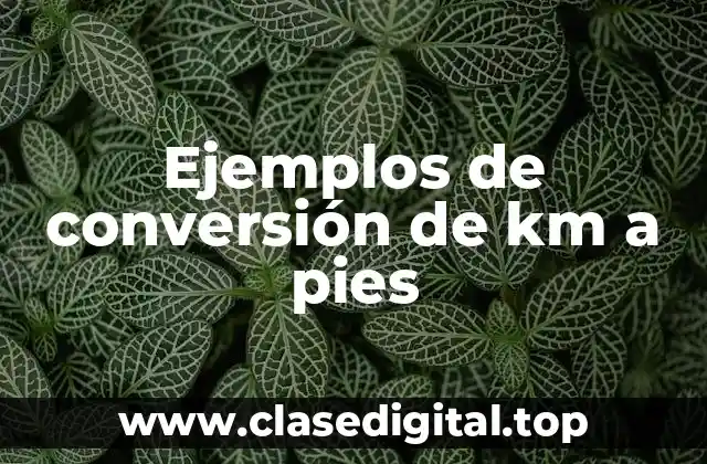 Ejemplos de conversión de km a pies