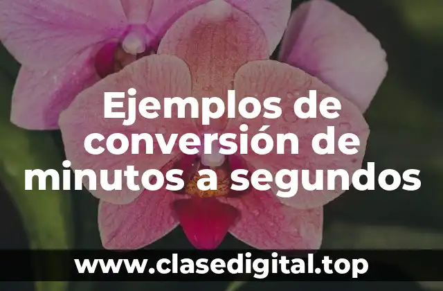 Ejemplos de conversión de minutos a segundos