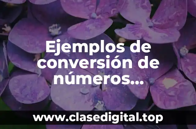 Ejemplos de conversión de números fraccionarios a decimales
