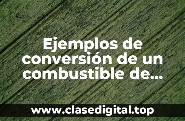 Ejemplos de conversión de un combustible de avión y Significado