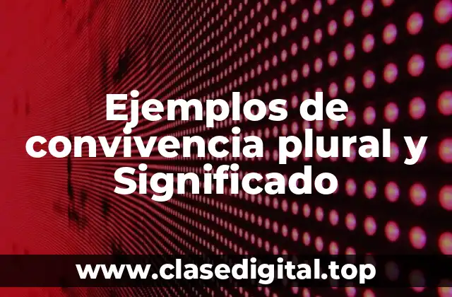 Ejemplos de convivencia plural y Significado