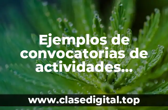 Ejemplos de convocatorias de actividades deportivas tradicionales y Significado