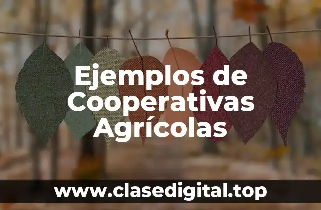Ejemplos de Cooperativas Agrícolas