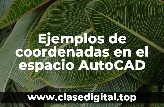 Ejemplos de coordenadas en el espacio AutoCAD