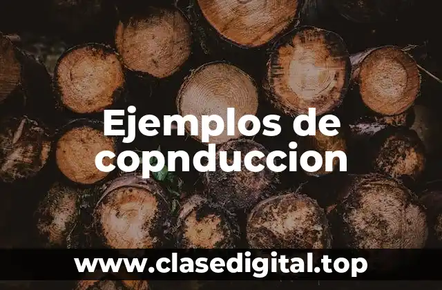 Ejemplos de copnduccion