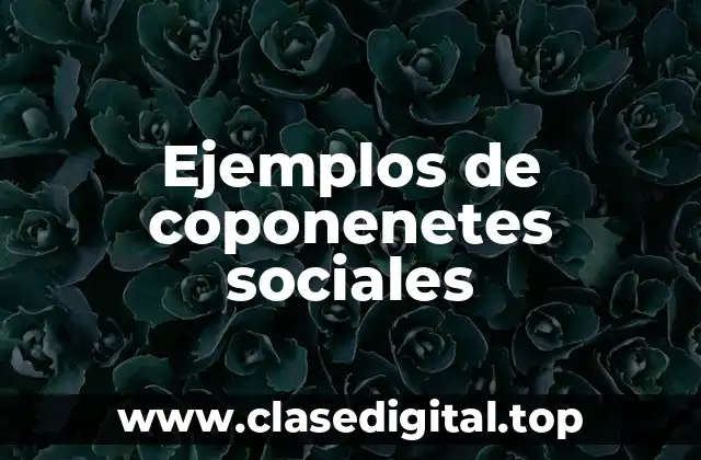 Ejemplos de coponenetes sociales