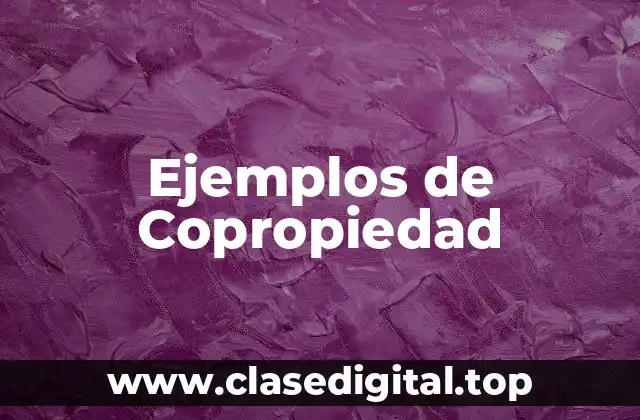Ejemplos de Copropiedad