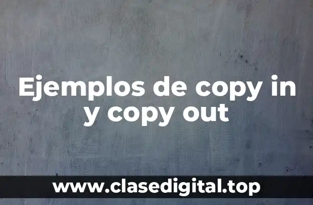 Ejemplos de copy in