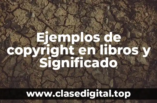 Ejemplos de copyright en libros