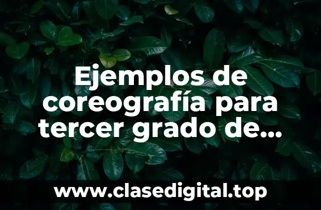 Ejemplos de coreografía