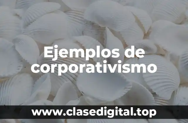 Ejemplos de corporativismo