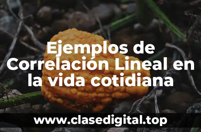 Ejemplos de Correlación Lineal en la vida cotidiana
