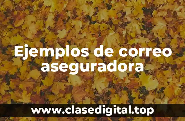 Ejemplos de correo aseguradora