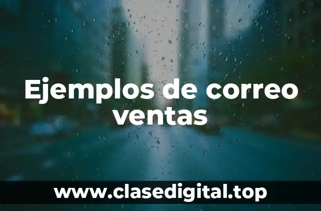 Ejemplos de correo ventas
