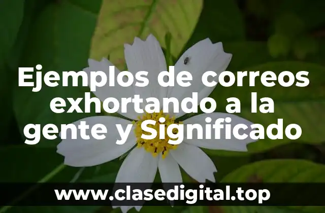 Ejemplos de correos exhortando a la gente