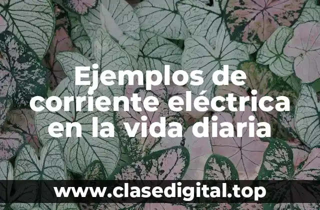 Ejemplos de corriente eléctrica